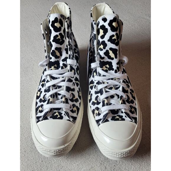 New Converse HI 70 Leopard Cheetah white shoes womens sz 10 mens sz 8 - Picture 3 of 14